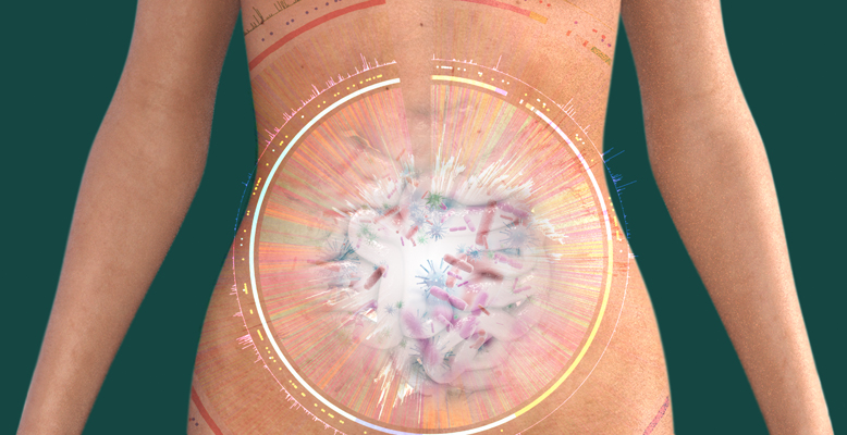 The human gut microbiome magnified to an unprecedented scale