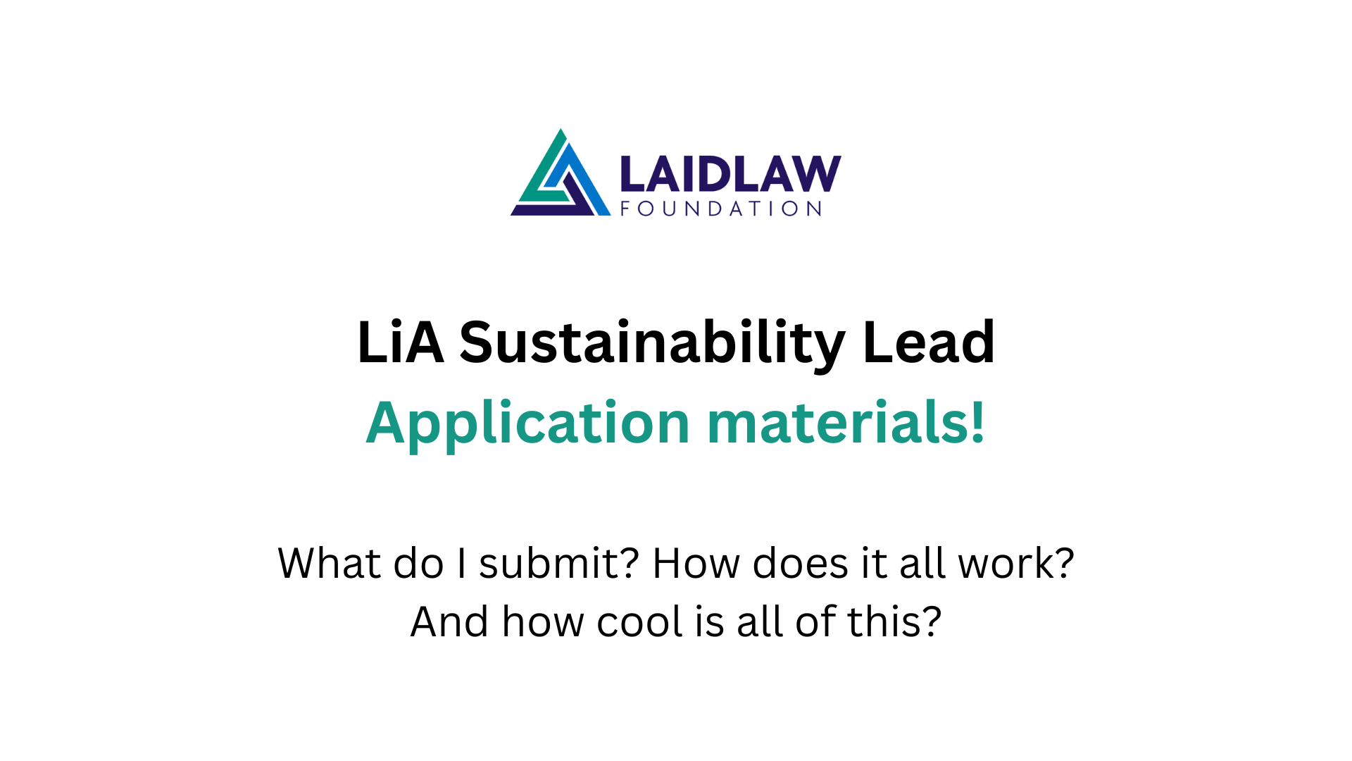 Application materials!