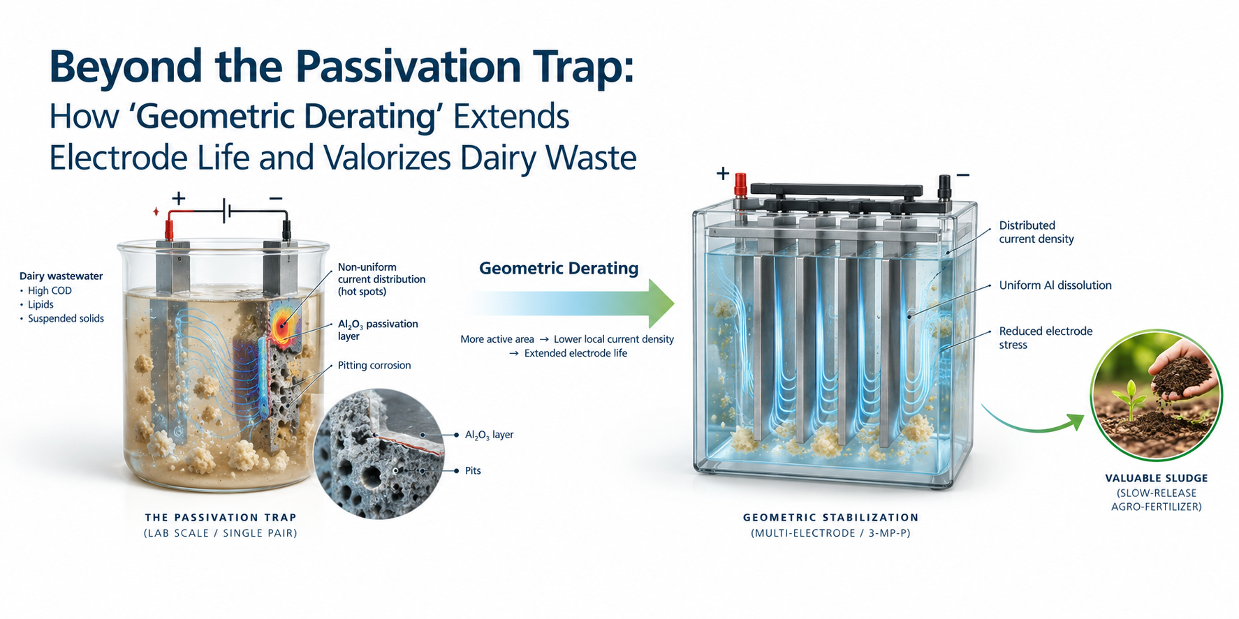 How ‘Geometric Derating’ Extends Electrode Life and Valorizes Dairy Waste