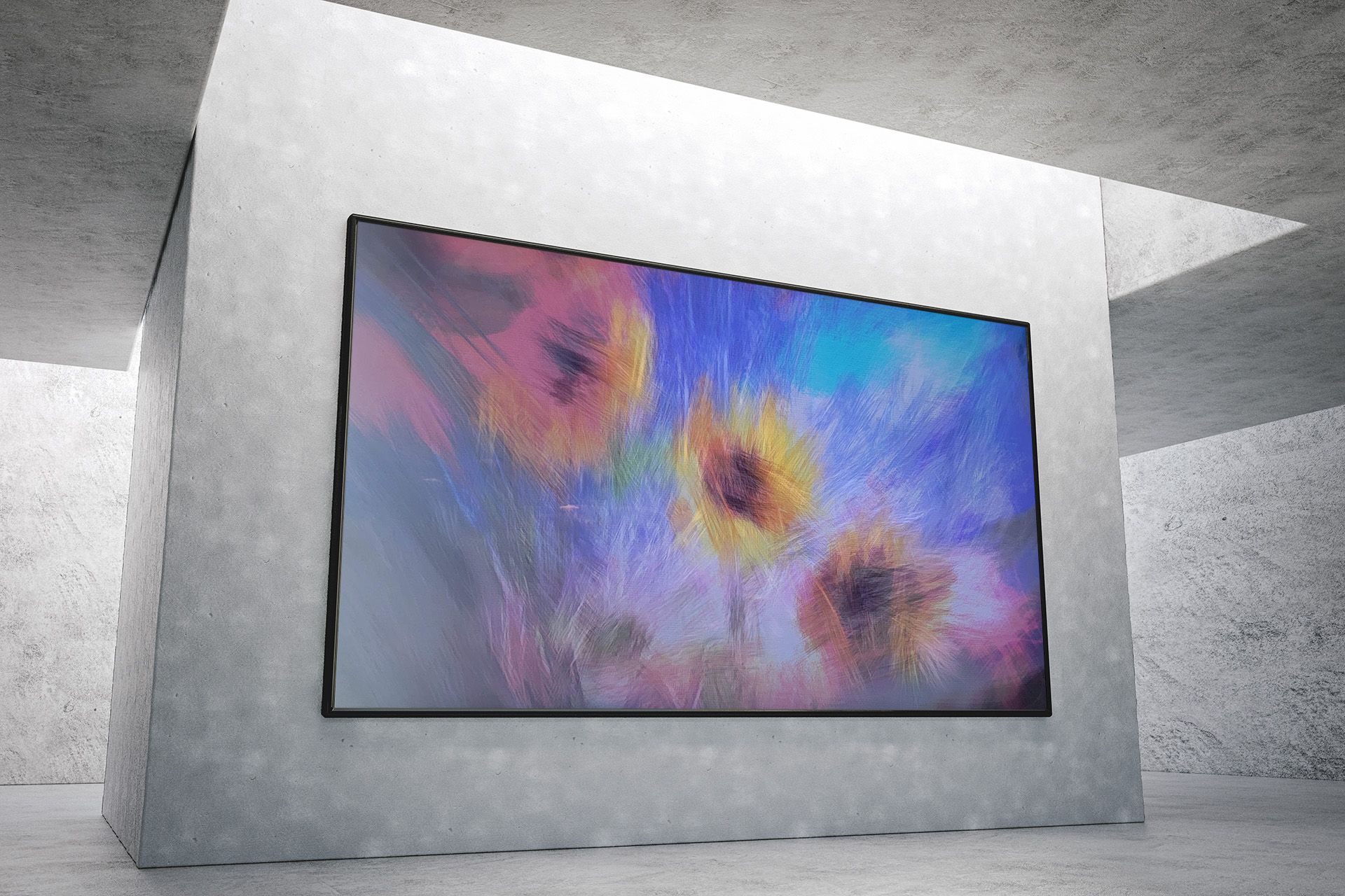 Generative Video Wall Art Reveals Paintings Brushstroke By Brushstroke