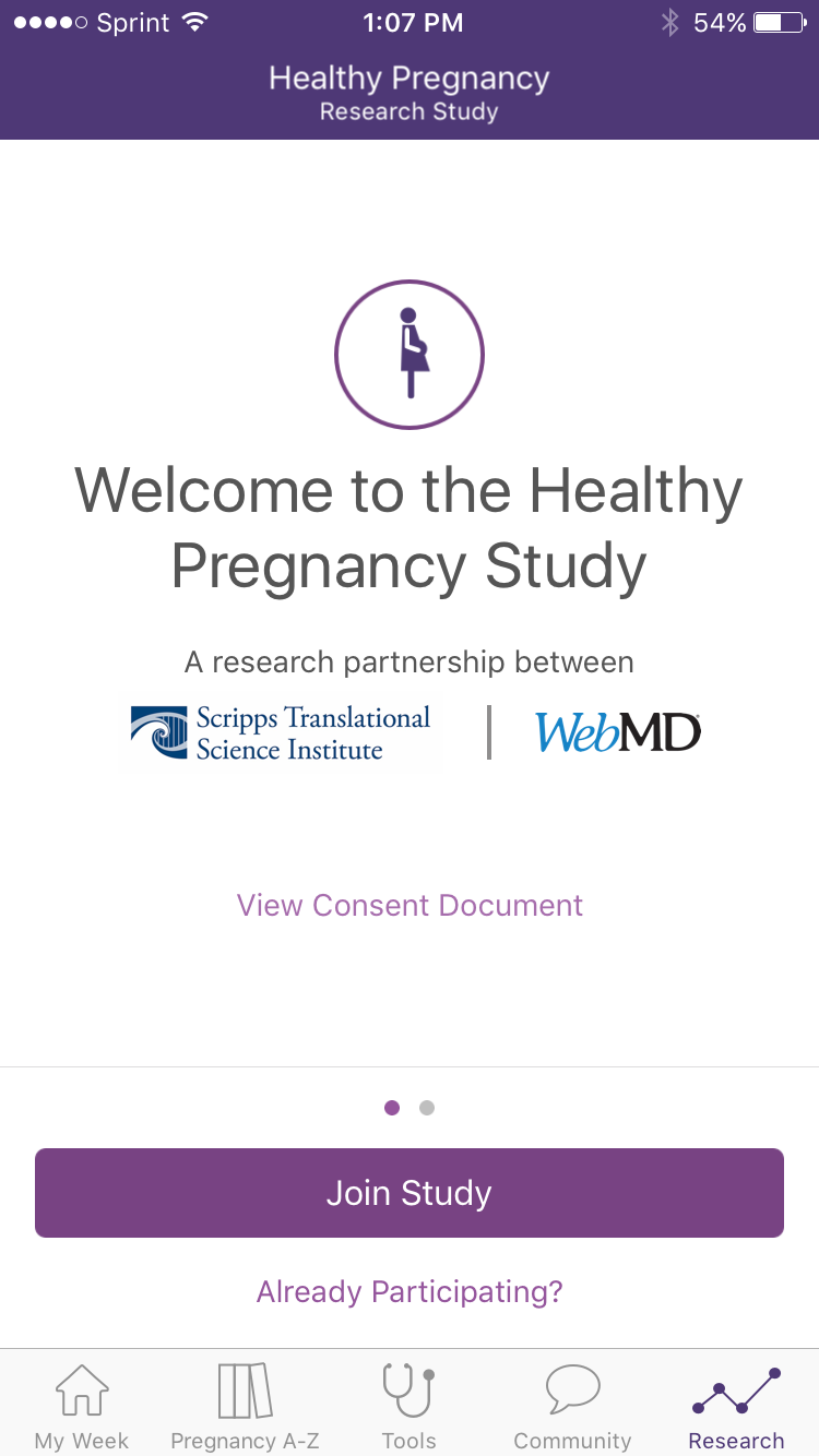 Benefits of App-Based Research: The Healthy Pregnancy Study