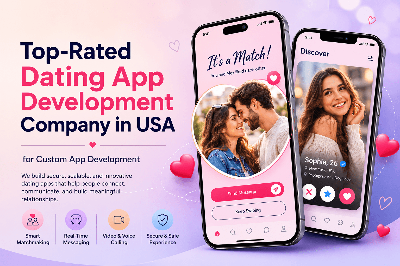Top Rated Dating App Development Company in USA for Custom App Development
