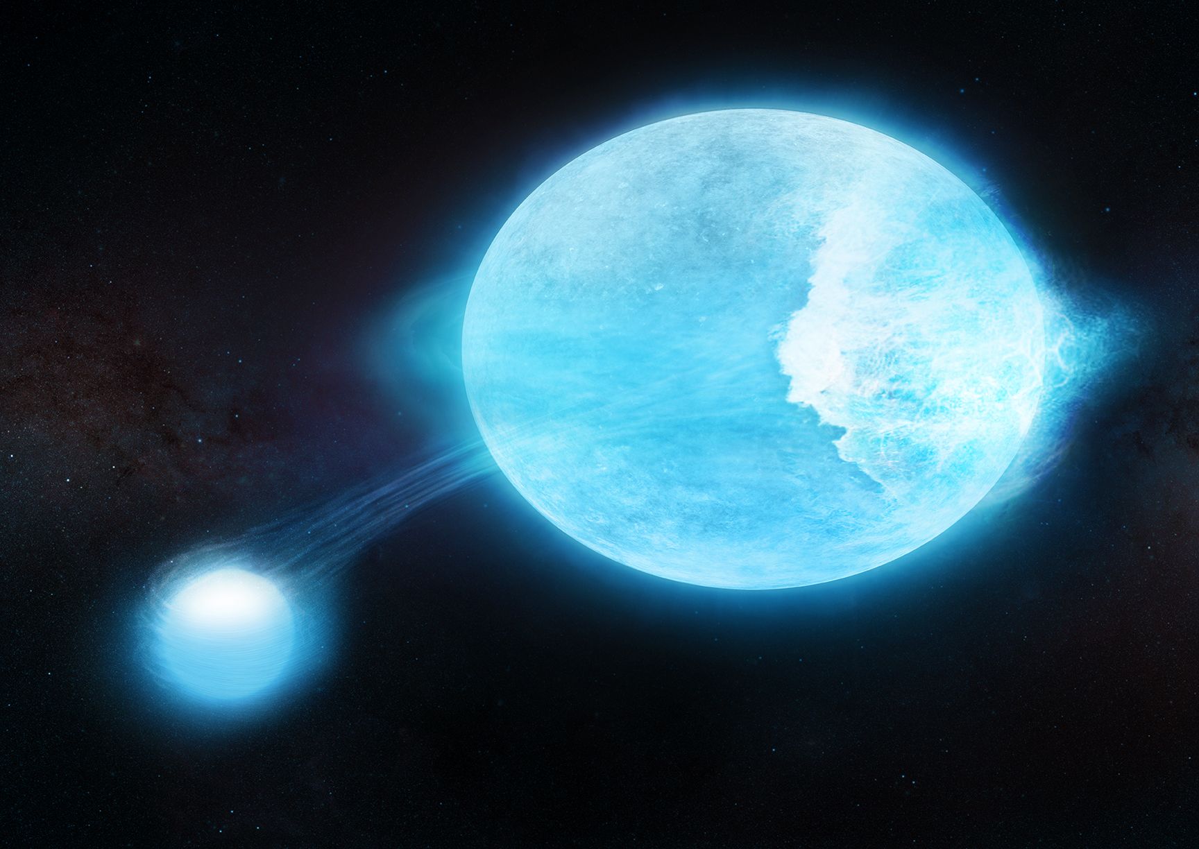 Breaking waves on a stellar shore