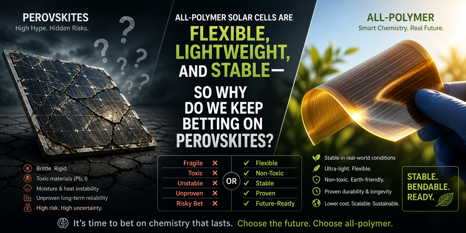The Efficiency Trap: Why All-Polymer Solar Cells Are Quietly Beating Perovskites to Market