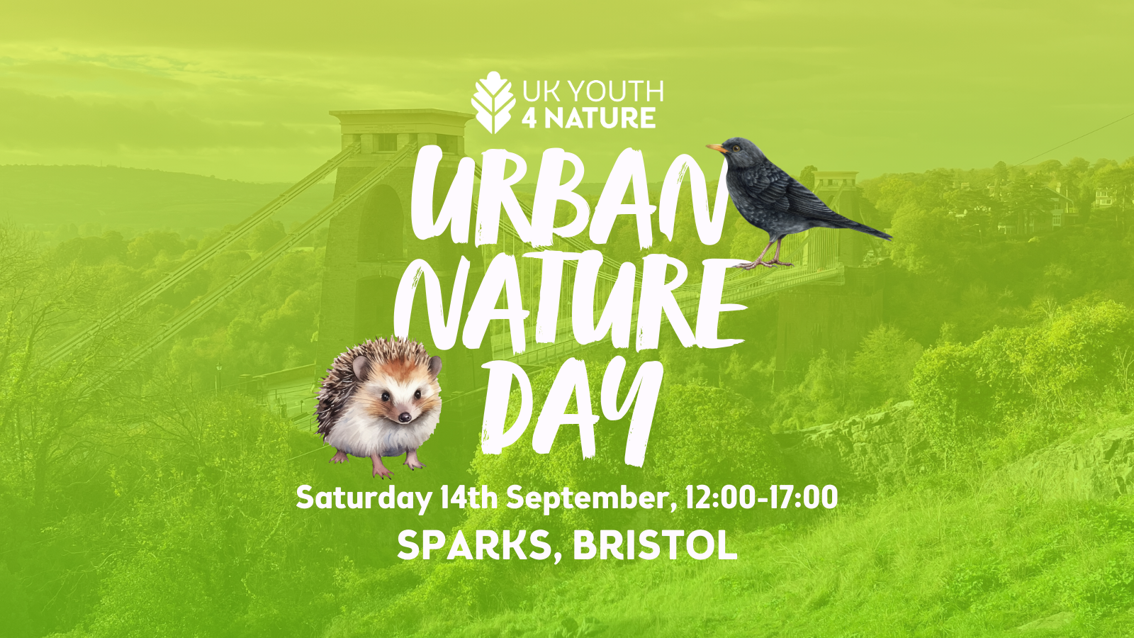 Free Urban Nature Day event in Bristol 14 Sept, aimed at 16-35 y/os