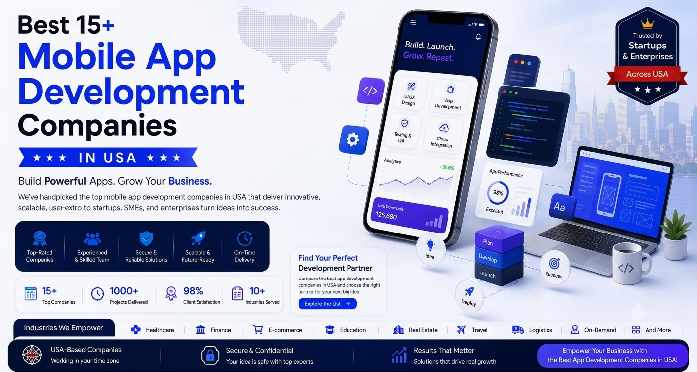 Best 10+ Mobile App Development Companies in the USA, Ranked for 2026