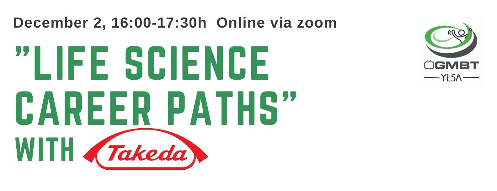 Life Science Career Paths webinar series - Takeda