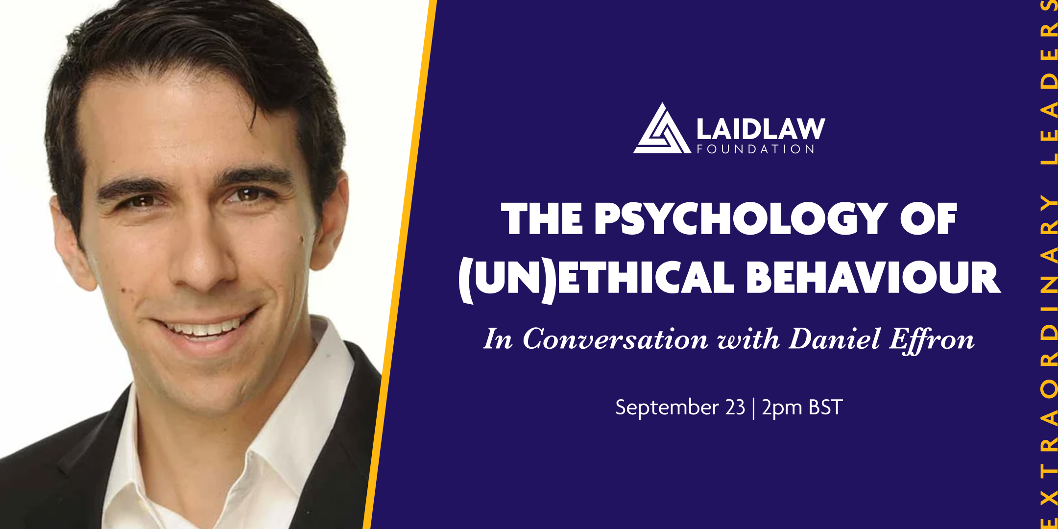 The Psychology of (Un)Ethical Behaviour - In Conversation with Daniel Effron